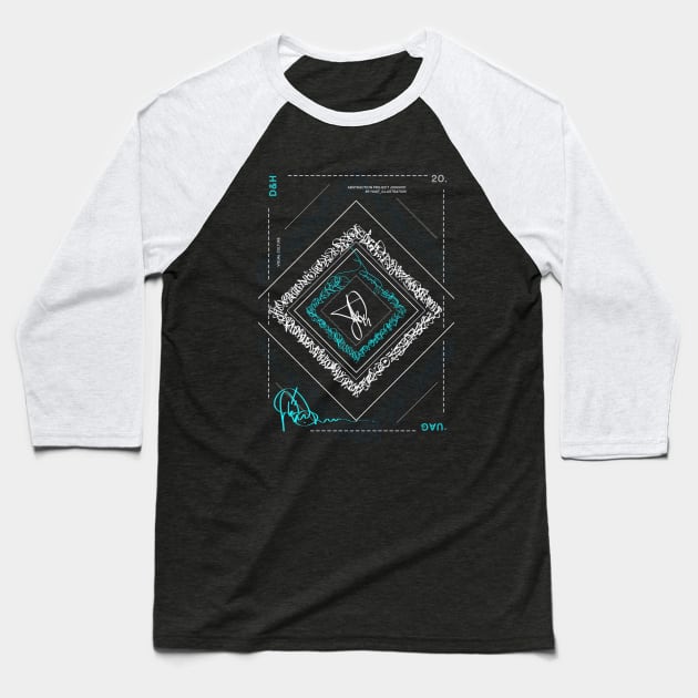 Abstract Calligraphy Baseball T-Shirt by DenielHast